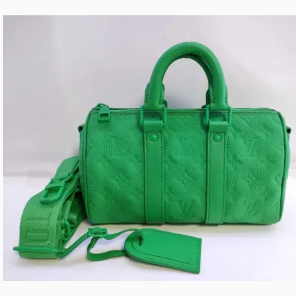 Louis Vuitton Monogram Green Empriente Keepall Bandoulier 25 RFID Handbag